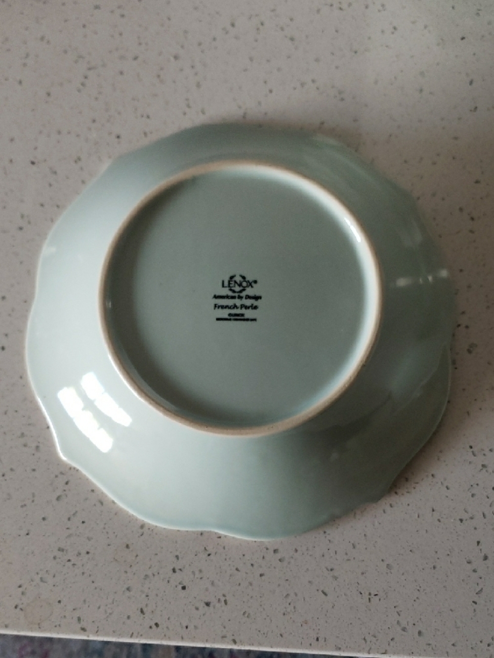 Lenox French Perle Ice Blue Scalloped Pasta Bowls and 4 dessert plates - Picture 5 of 6